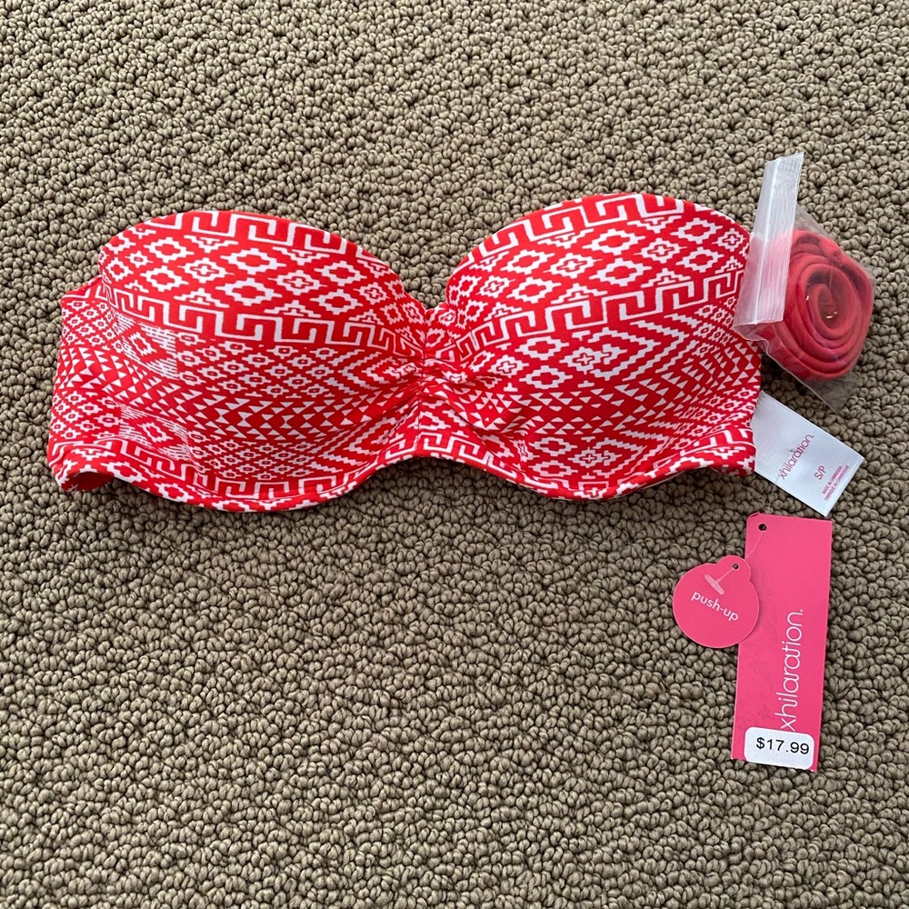 *NEW* Xhilaration Red Target Bikini Swimsuit Top